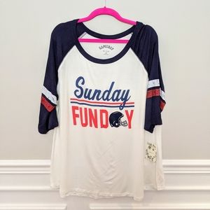 NWT Oversized Football Tee